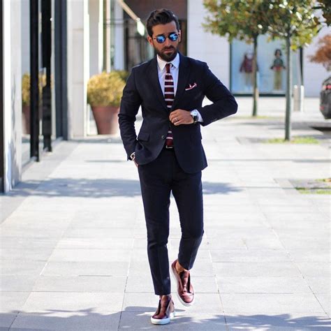 all black suit with sneakers|suit and sneakers combination.